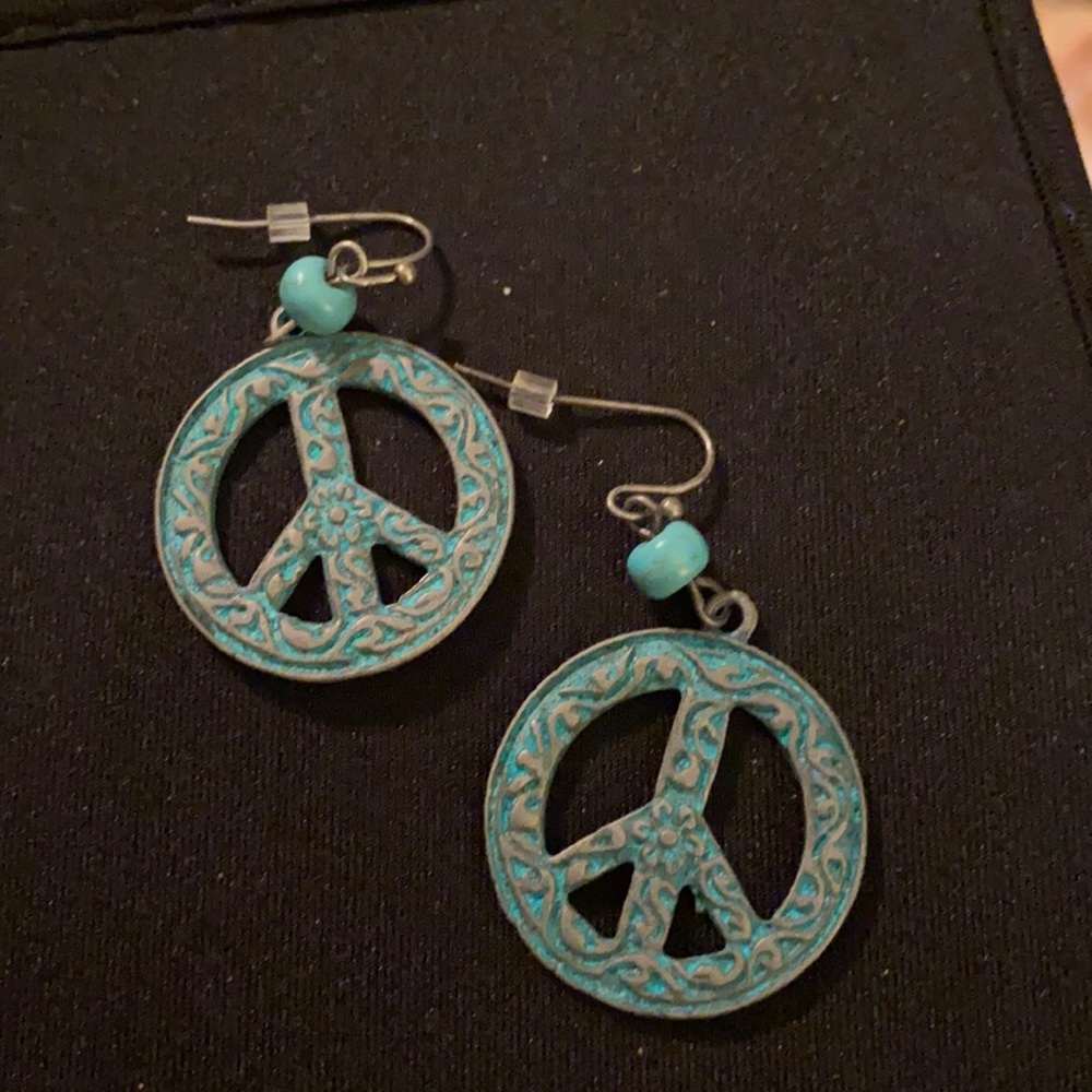 Fun fashion peace earrings